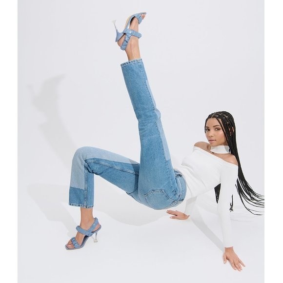 Nine West Womens Size 6 Light Blue Faux Vegan Leather Barbie Sandals Heels Shoes - Picture 2 of 16